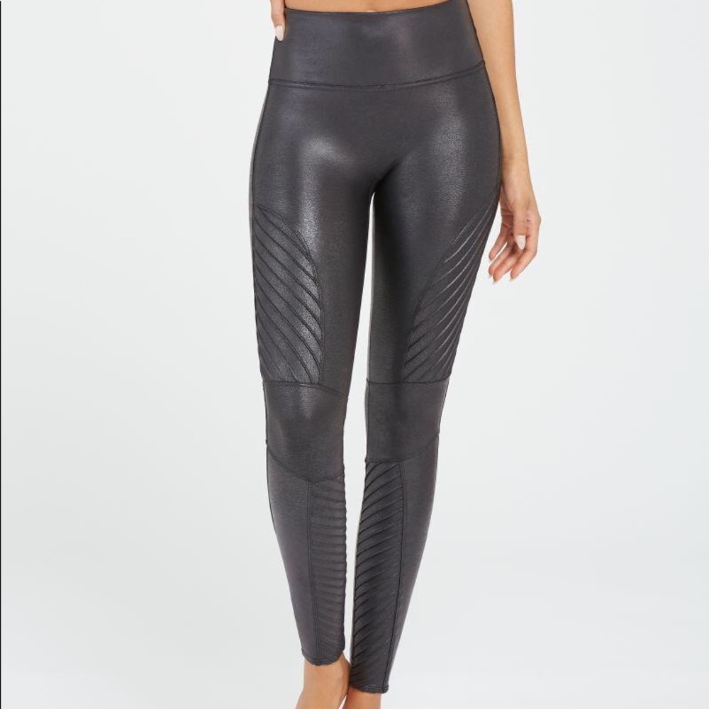 SPANX FAUX LEATHER MOTO LEGGING